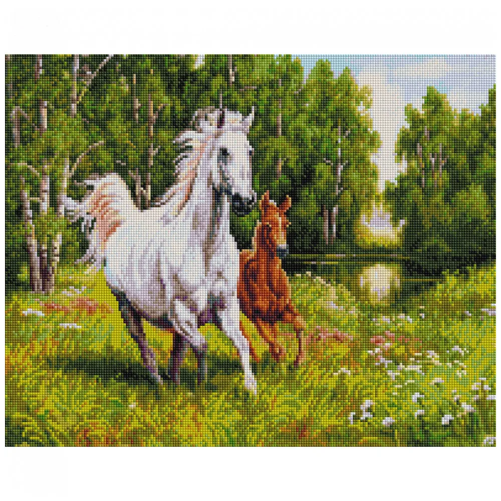 Алмазная мозаика на подрамнике Белоснежка. На воле. 40*50