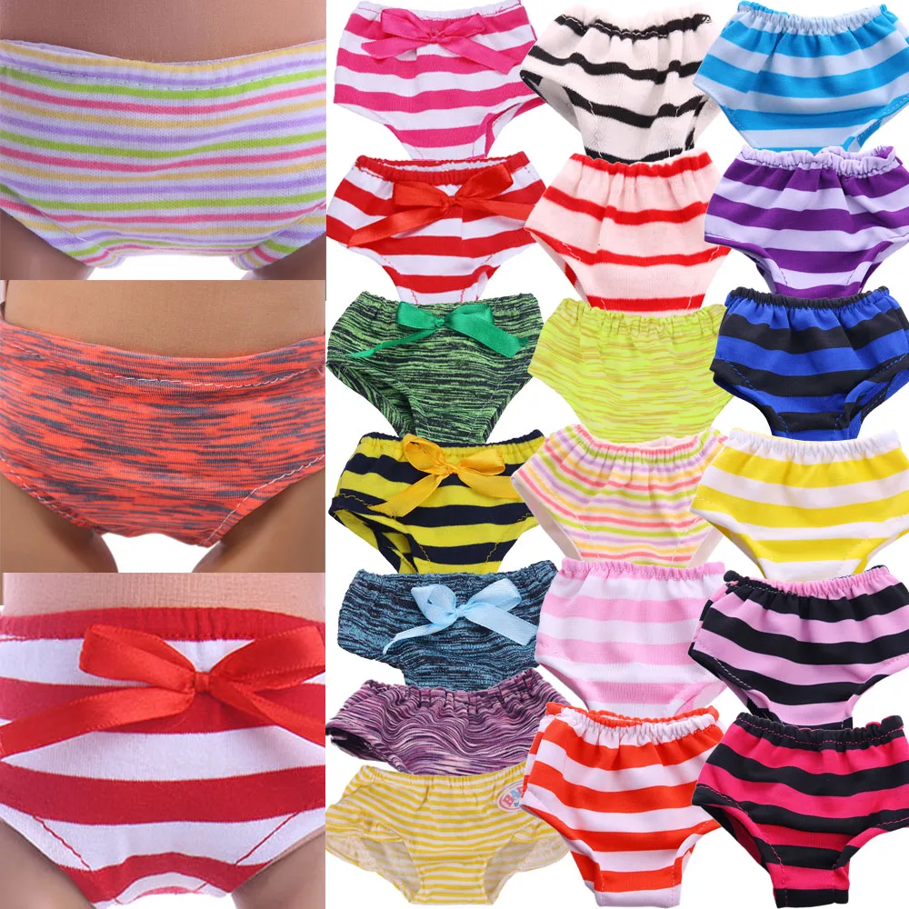 Doll Clothes Underwear Striped Style Panties For 18 Inch American Girl's 43 Cm New Reborn Baby Nenuco Dolls Kid Toy | Игрушки и