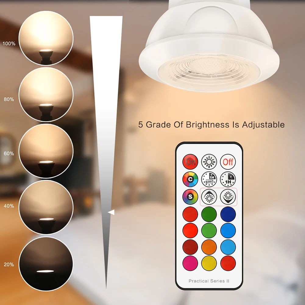 Stage Club Dimmable LED Durable Timing Infrared Remote Control RGB GU10 Energy-saving