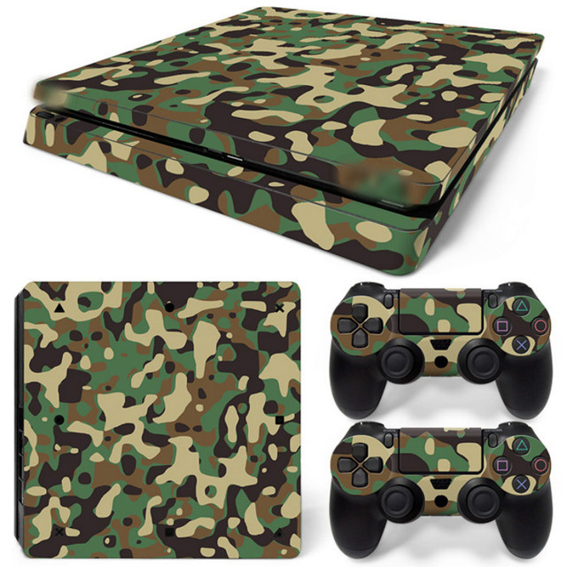 For PS4 Slim Skin Sticker For PlayStation 4 Console and Controllers For PS4 Slim Gamepad Controller Sticker Decal