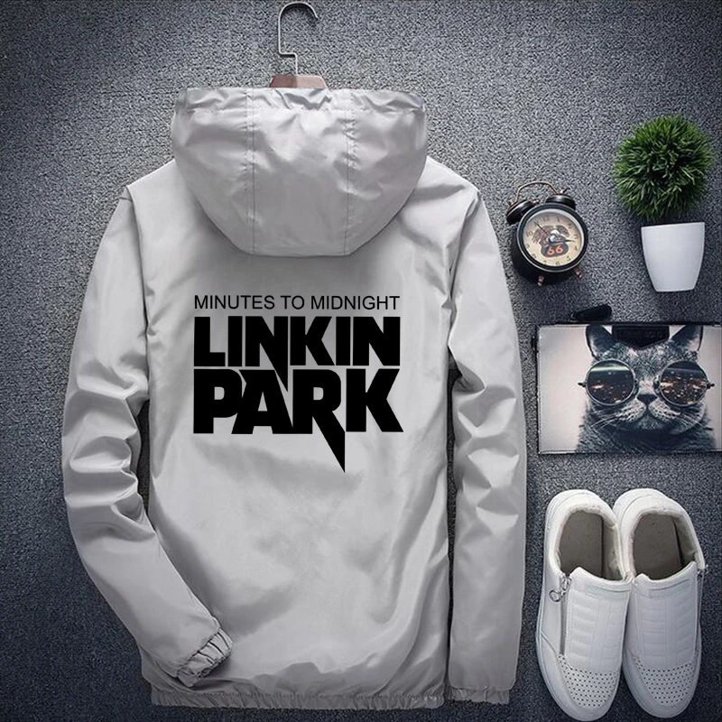 Linkin Park куртка Светоотражающая Мужская/Женская ветровка Хип-Хоп куртка с капюшоном пальто