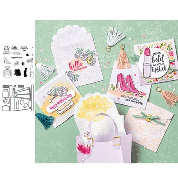 

CH perfume Metal Cutting Dies and stamps DIY Scrapbooking Card Stencil Paper Cards Handmade Album Stamp Die Sheets