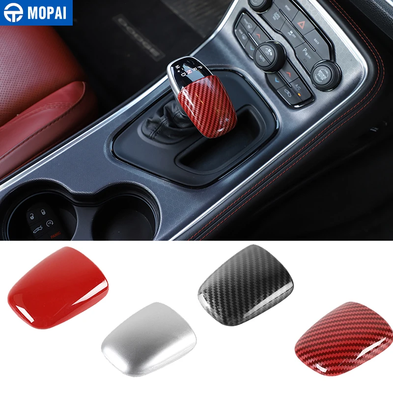 

MOPAI ABS Car Gear Shift Knob Head Decoration Cover Stickers Accessories for Dodge Challenger 2015+ for Dodge Charger 2015+
