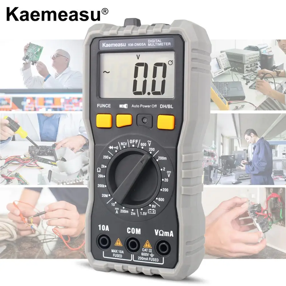 

Pocket Digital Multimeter Multifunction High Precision Electrician Universal Meter Repair Tool NCV Battery Measurement KM-DM05A