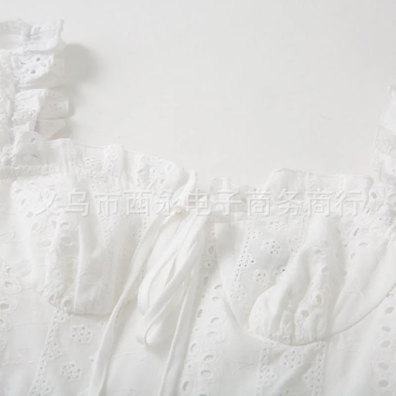 DEAT 2020 New Summer Fashion Casual Solid Color Square Collar Ruffless A- Line Sexy Backless Dress Short Women SD538