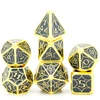 Cusdie – 7 dés D & D en métal brillant, jeu de dés DND en métal polyèdre pour jeu de rôle MTG Pathfinder ► Photo 1/6