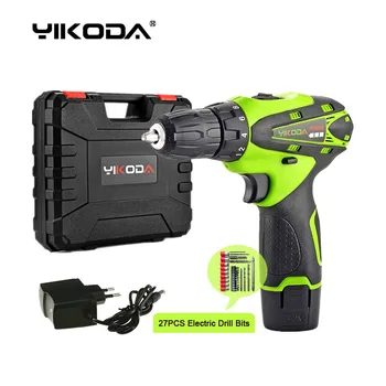 

12v Cordless Screwdriver Rechargeable Hand Drill Mini Electric Drill One Lithium Battery Tools Plastic Case Accessories