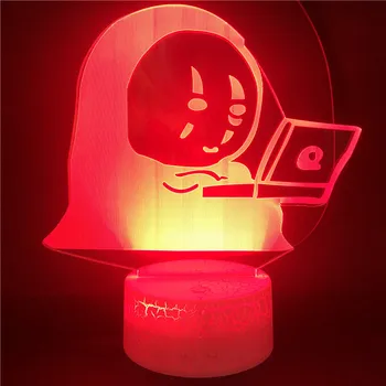 

Bluetooth Base No Face Man Clutched The Notebook for LED Night Light Bedroom NightLight with Remote Birthday Gift