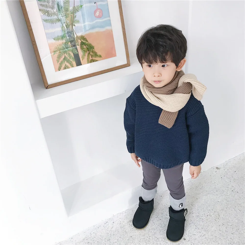 Tonytaobaby/осенне-зимняя новая стильная детская одежда для мальчиков и девочек Теплые штаны из чистого хлопка и шерсти
