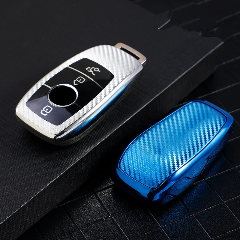 Мягкий чехол для автомобильного ключа из углеродного волокна ТПУ защитный