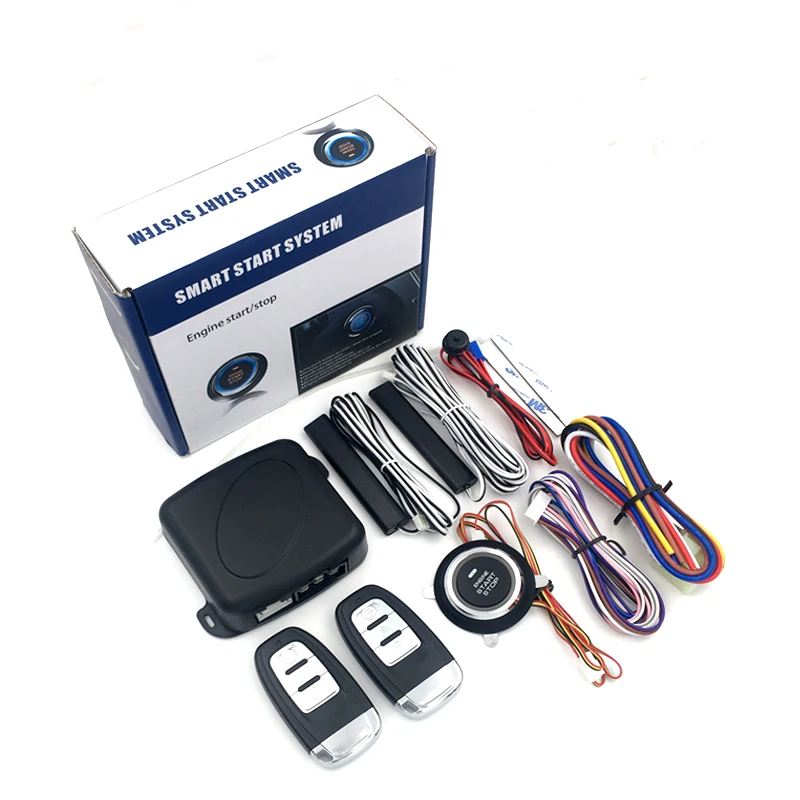 12V Car Remote Control Kit Push Button Startup Car Alarm Ignition