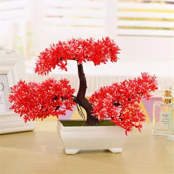 

2019 Artificial Planter Plastic Tree Pot Bonsai Garden Office Plant Decoration Beatuy Your House