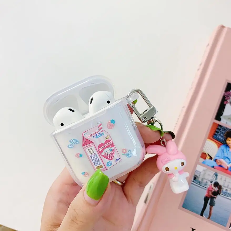My melody cinnamoroll, беспроводной Bluetooth чехол для наушников для Apple Airpods 2 1, милый кулон, 3D woll, аксессуары, мягкий чехол из ТПУ - Цвет: 5