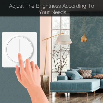 

WiFi Smart Touch Light Dimmer Switch 100-240V Smart Life/Tuya APP Remote Control Work With Alexa Google Home Automation Modules