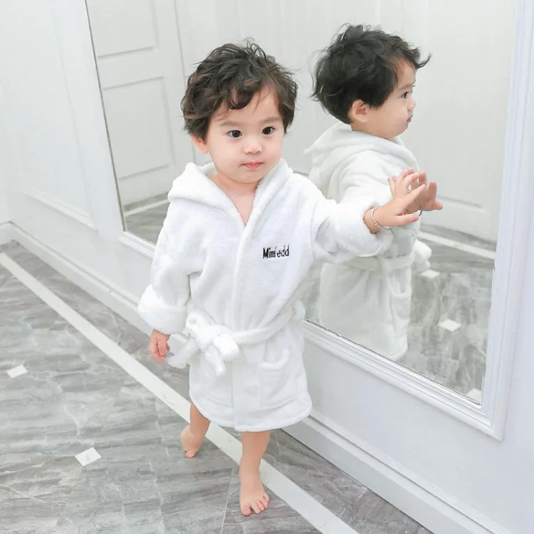 Горячая Распродажа; новые осенние товары; детский однотонный цветной халат; фланелевый детский хлопковый спортивный костюм из Южной Кореи