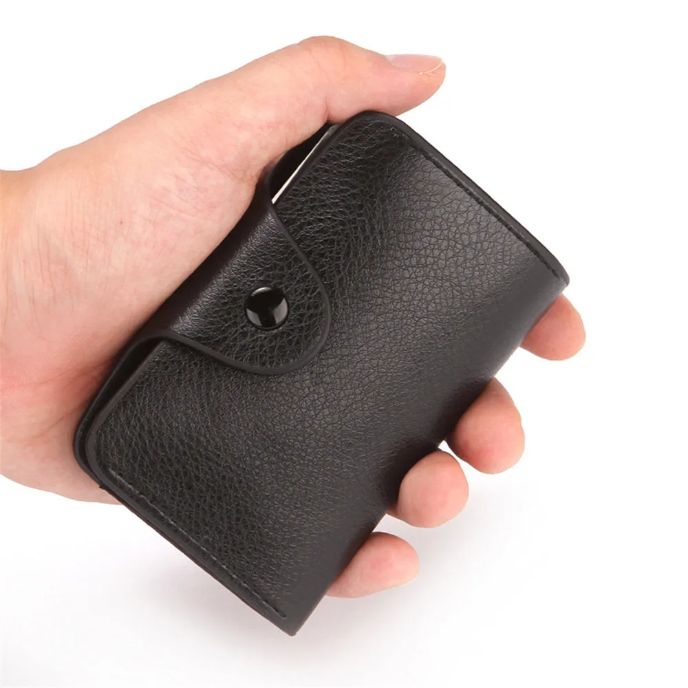 PU Mini Business Card Holder Cover Men Leather Credit Card Wallet Bag Credit/ID/Bank Holder Case Purse