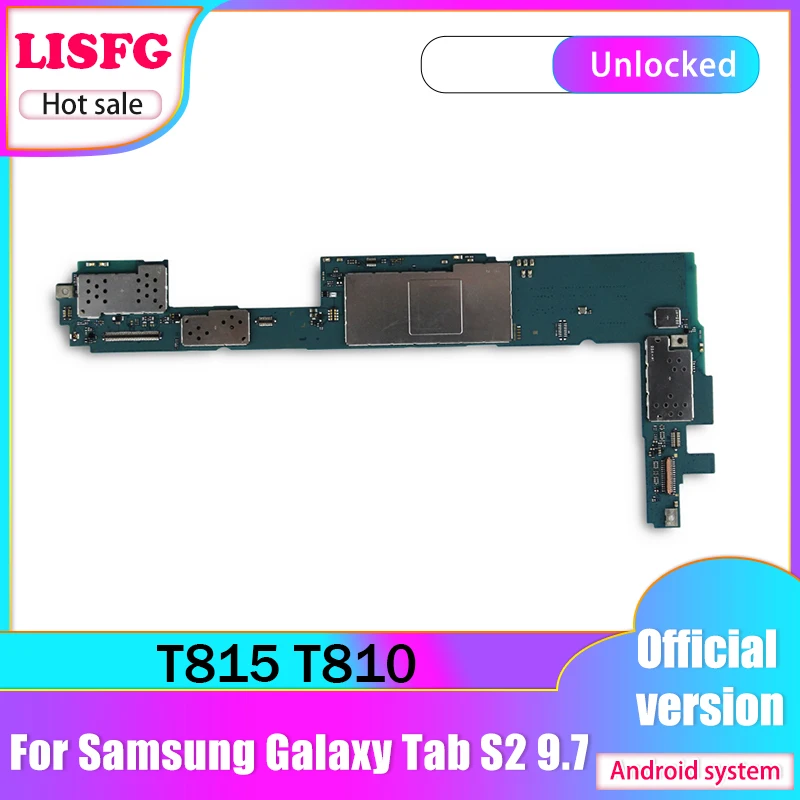 Оригинальная разблокированная материнская плата для Samsung Galaxy Tab S2 T815 T810