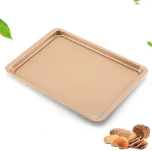 14 дюймов Прямоугольный Золото углерод Сталь антипригарная форма для выпечки тортов DIY печенья Пособия по кулинарии посудомоечная машина микроволновая печь пекарни с постепенным увеличением шасси