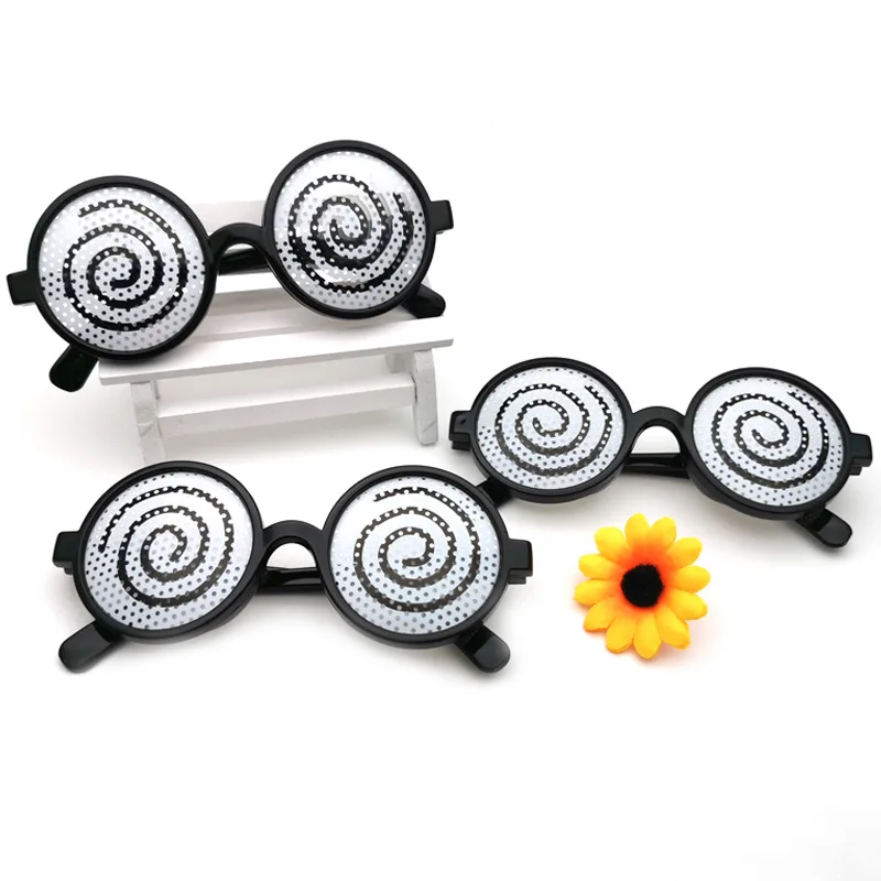 2021 Cosplay Glasses Vertigo Pattern Funny Decorative Glasses Anime