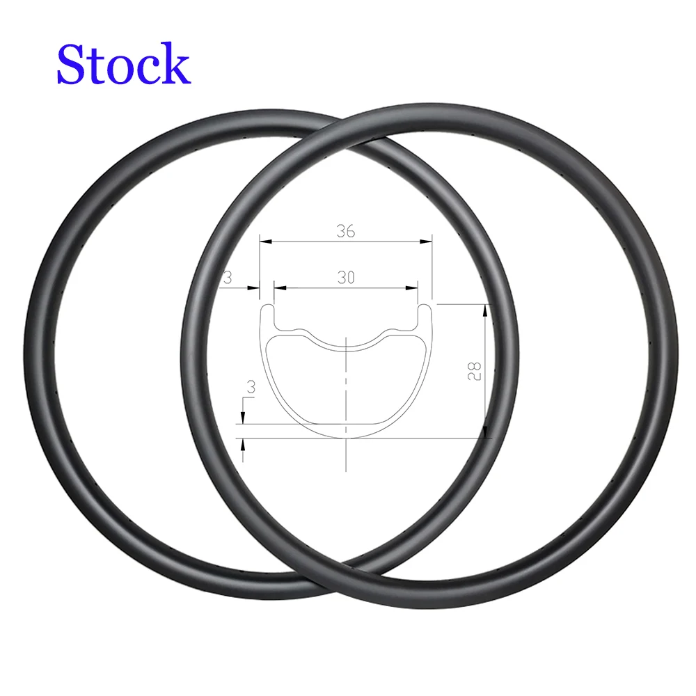 360g 29er MTB 36mm Clincher Tubeless Carbon Rims 28mm Deep XC SL 30mm Inner Width 24H 28H 32H Mountain Bike Wheel UD Matt | Спорт и