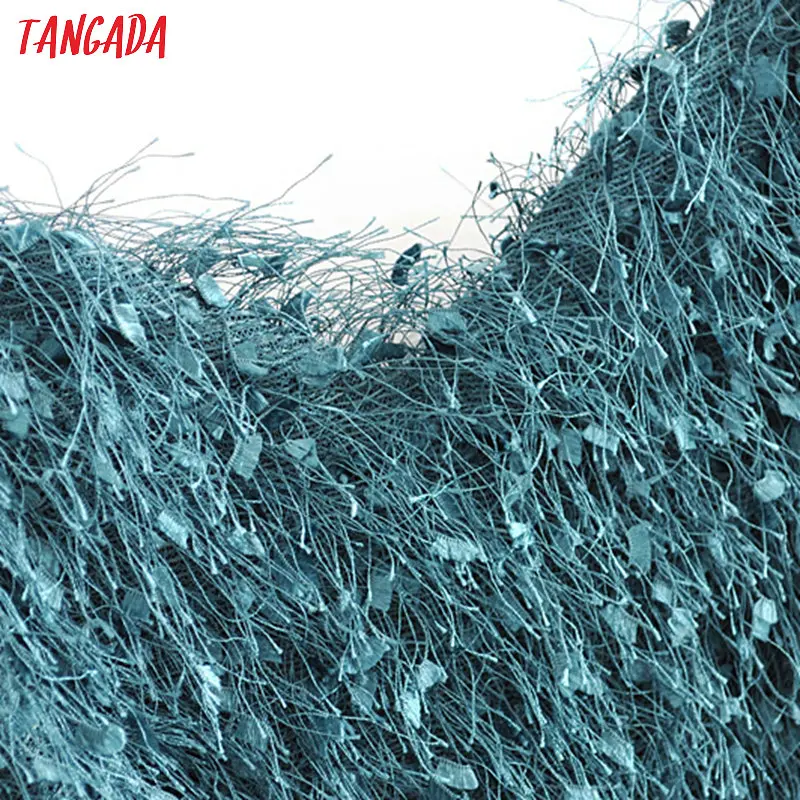 Tangada, Модный женский комбинезон с кисточками, с ремешком, без рукавов, на молнии, винтажные женские сексуальные вечерние комбинезоны, 3H281