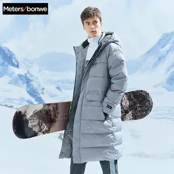 

Metersbonwe Long Down Winter Jackets Business Long Thick Winter Down Coat Men Solid Fashion Overcoat Outerwear Warm 229386