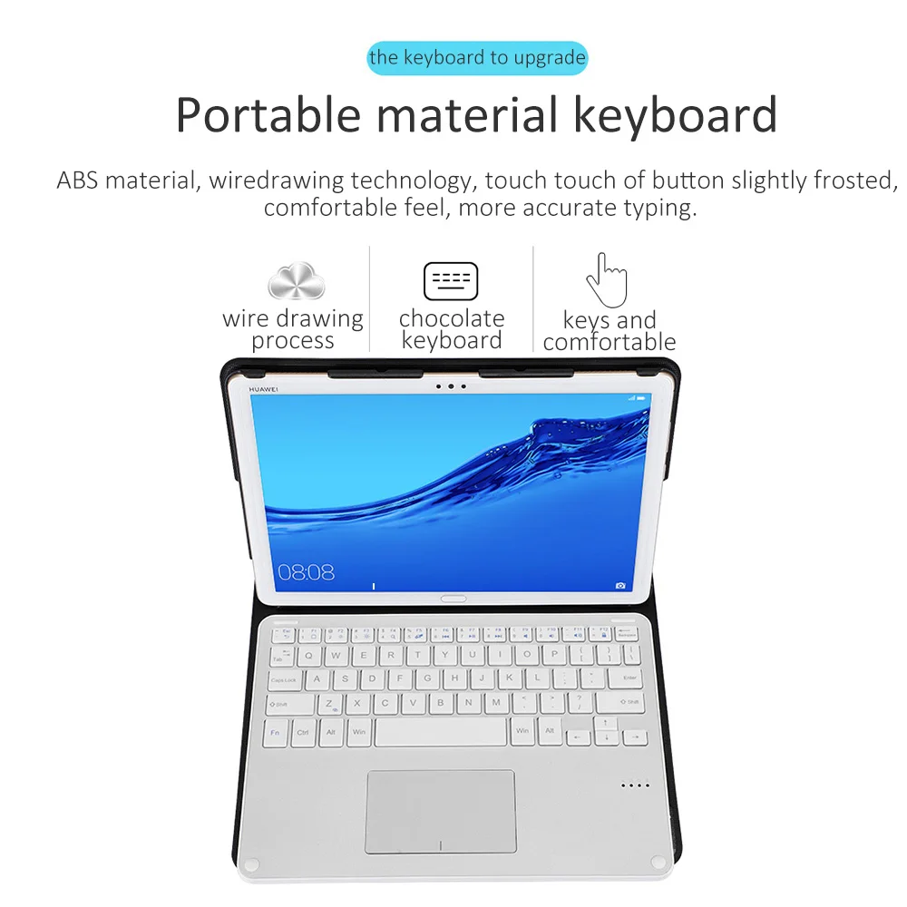 10,8-ДМ, bluetooth-клавиатура для huawei M6 ультратонкий Съемный беспроводной Bluetooth клавиатуры кожаный чехол для huawei M5/M5 PRO