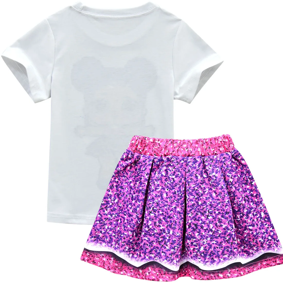 2019 г. новый детский костюм с рисунком сюрприз юбка плиссированная короткими