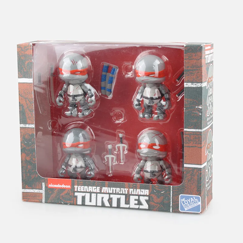 Cute 4-Super Movable Teenage Mutant Ninja Turtles Black Limited Edition Gray Battle Damage Version Two-Selectable Garage Kit