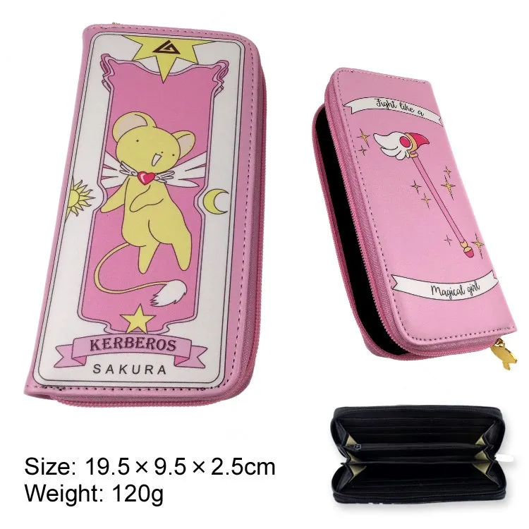 Аниме Carteira искатель карт Sakura кошелек Клоу Длинный кошелек на молнии женский милый кошелек для монет модные сумки подарок - Цвет: A