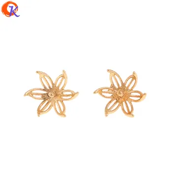 

Cordial Design 50Pcs 9*9MM Jewelry Accessories/DIY Earrings Making/Genuine Gold Plating/Flower Shape/Hand Made/Earring Findings