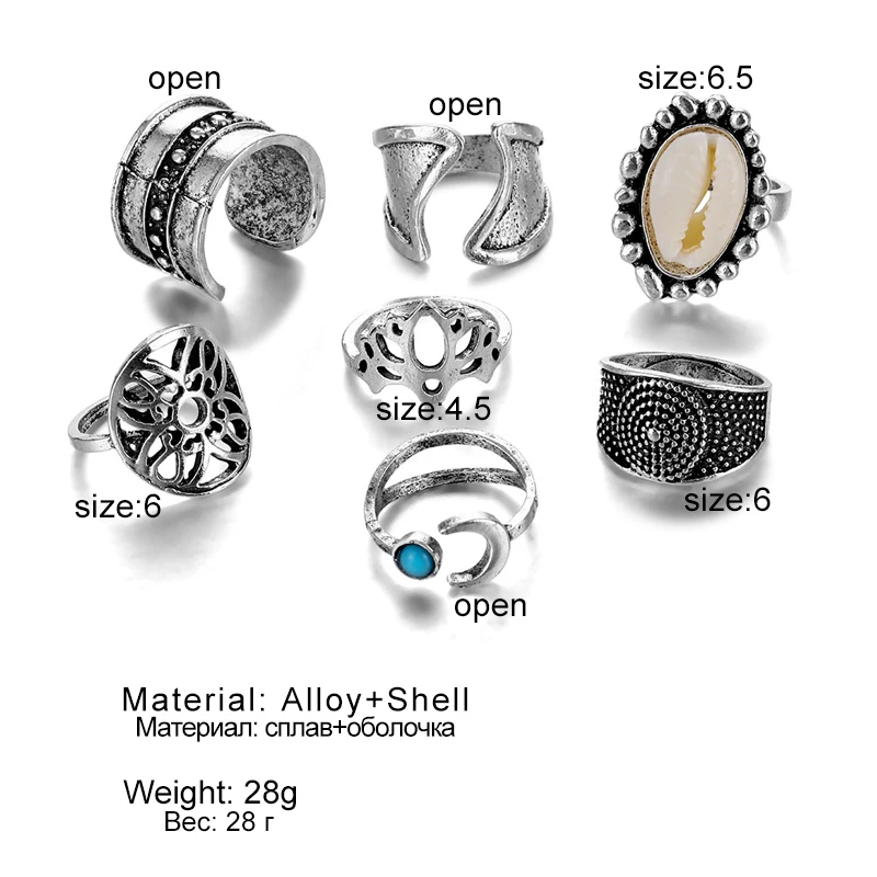 Женское кольцо в форме звезды и луны металлическое кольцо|Кольца| |