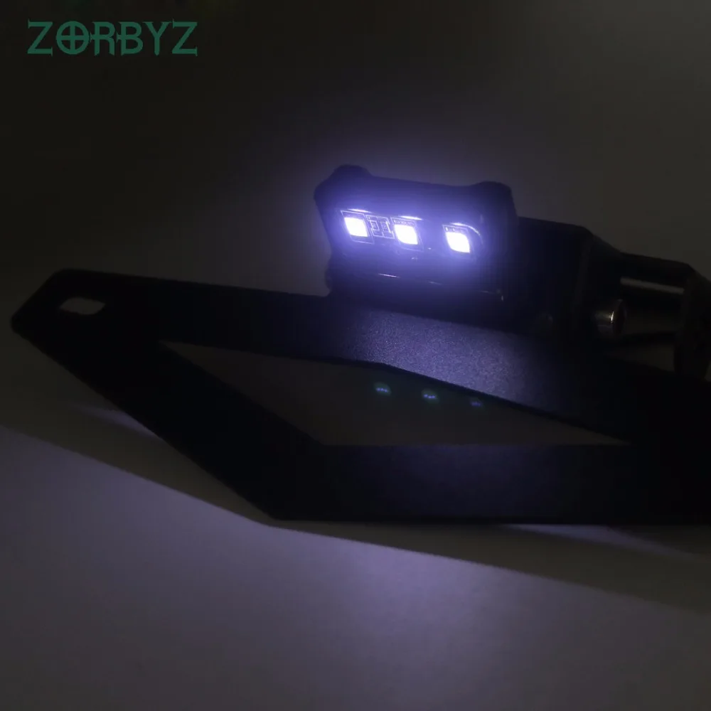 ZORBYZ 1 компл. Черный металлический задний светильник для номерного знака светодиодный светильник Кронштейн Держатель для Benelli 502C Bj500