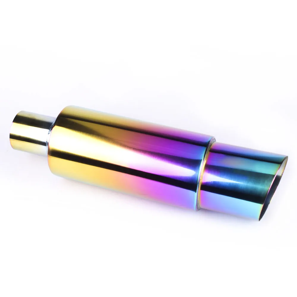 Hi Power Universal 304 Stainless Steel Exhaust Pipe Racing Muffler Exhaust Turbo Car Pipe RS-CR1002-NM motorcycle exhaust muffler