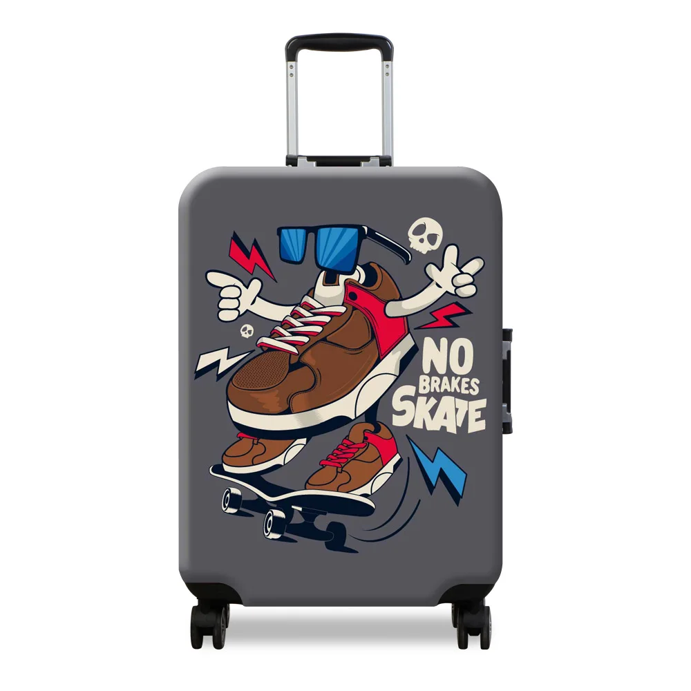 Rock cartoon Thick luggage protection box Elastic protective cover case for travel suitcase travel accessories for 18-32 inches - Цвет: G