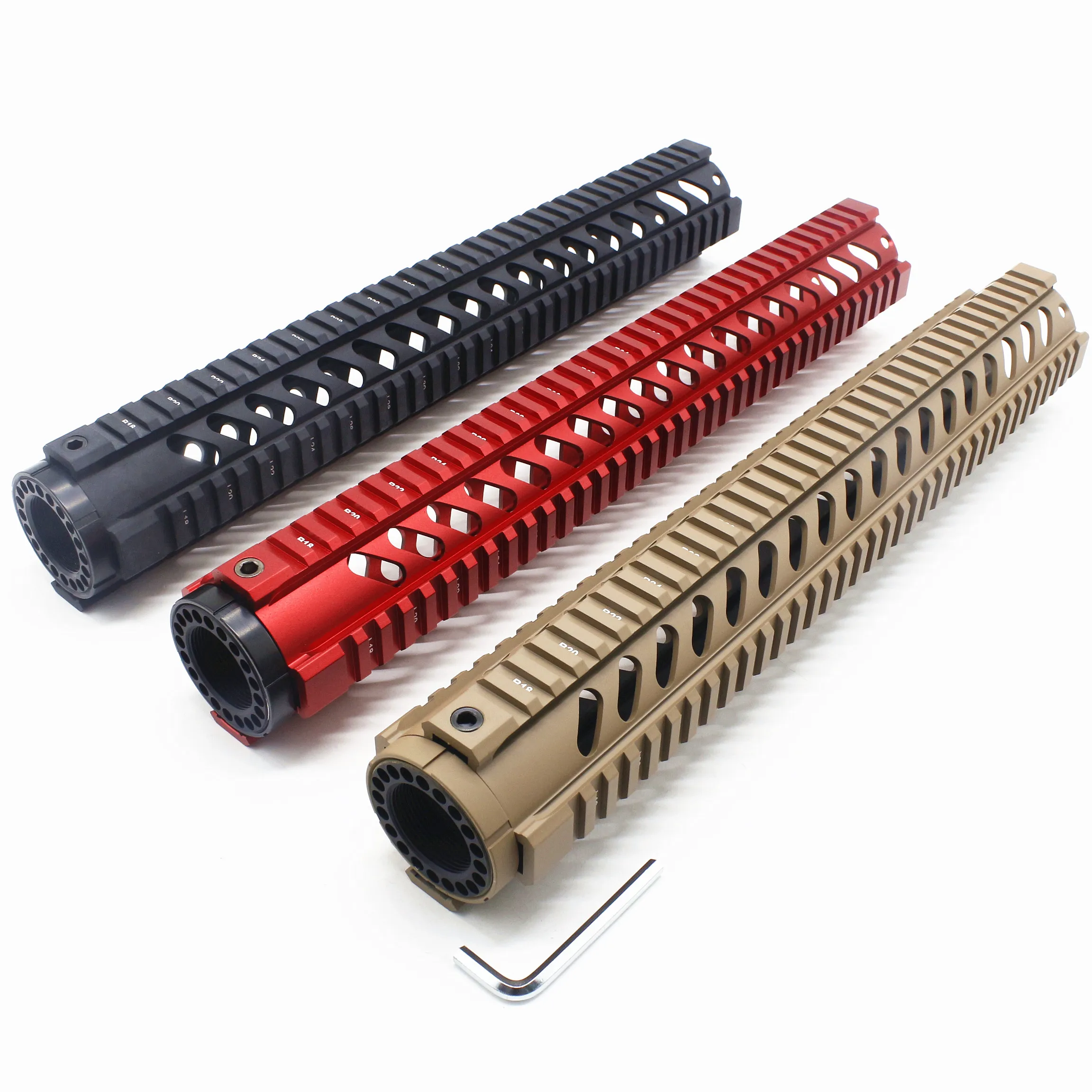 1" дюймовый тяжелый Quad Rail Handguard Picatinny Mount system Fit. 223/5. 56 M16_ черный/красный/коричневый