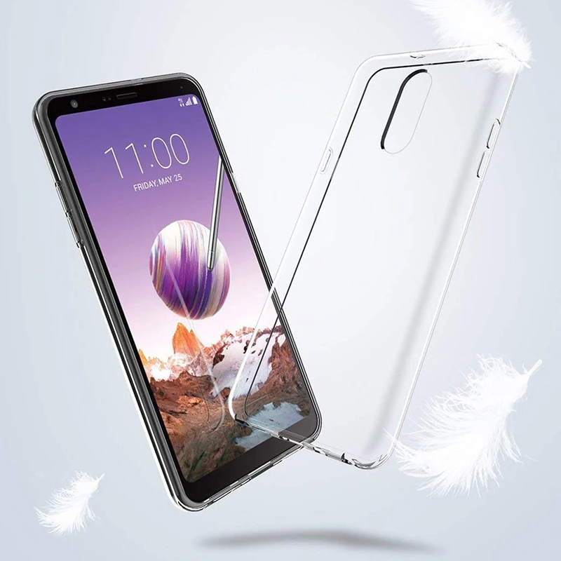 Прозрачный Силикон ТПЭ для LG G7 Q Stylus Plus Alpha X Power 3 ThinQ чехол телефона задняя крышка
