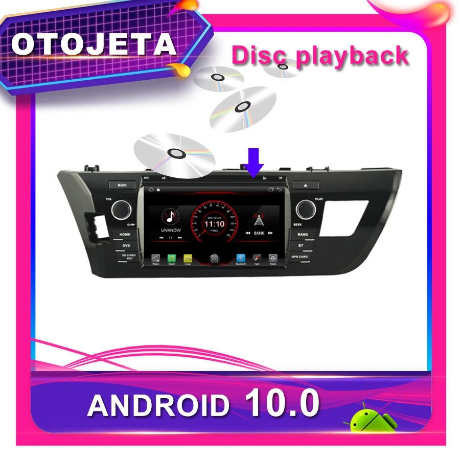 OTOJETA Автомобильный DVD Android 10,0 Автомобильный gps для TOYOTA COROLLA Автомобильный Радио мультимедийная лента рекордер bluetooth навигация