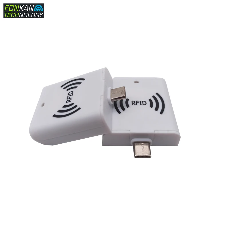 FONKAN 860 960 МГц UHF RFID OTG Android Считыватель интерфейса Type c 1 м портативный считыватель с