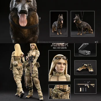 

In Stock 1/6 scale VCF-2037 A-TACS FG Figures Set Soldier Jenner and German Shepherd Dog Figures for collection