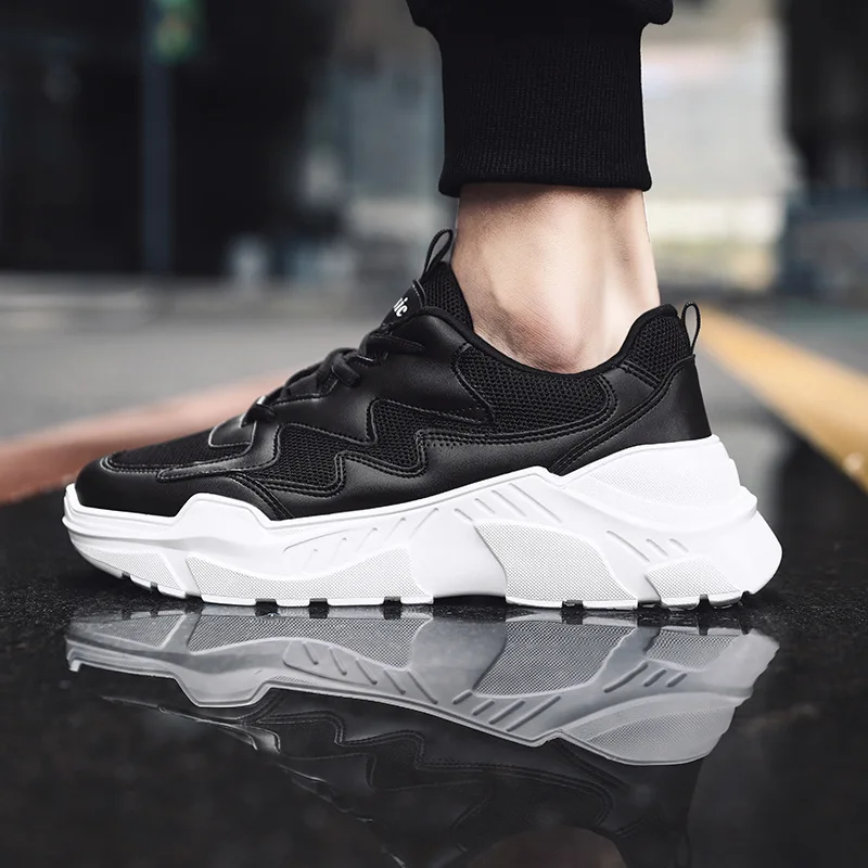 

2019 Autumn And Winter New Style Online Celebrity Extra High Old Man Shoes Men's Trendy Shoes Versatile Thick Bottomed Small Whi
