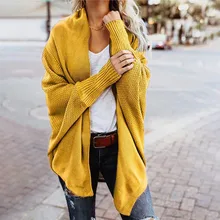 

Anbenser Women Knitted Cardigans Sweater Fashion Autumn Long Sleeve Loose Coat Casual Button Thick V Neck Solid Female Tops