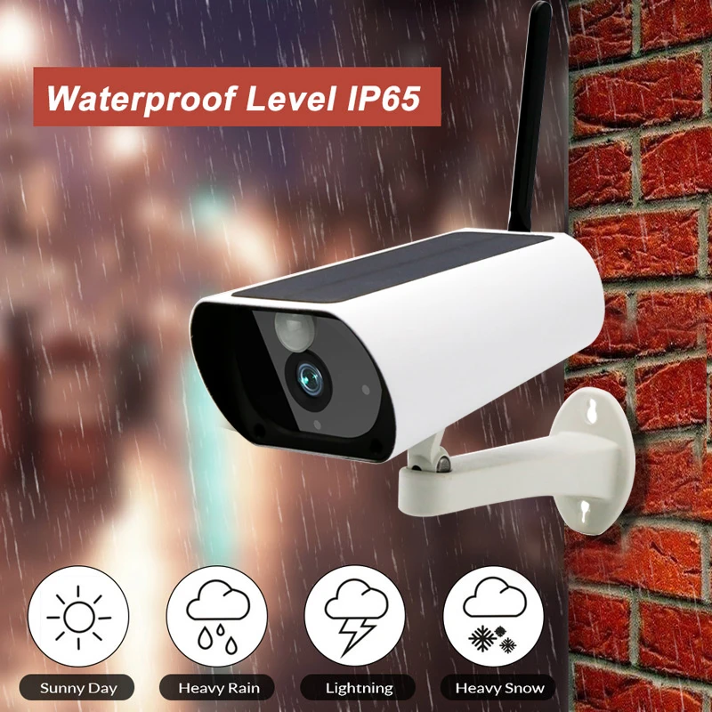 Камера видеонаблюдения 1080P HD Wi-Fi водонепроницаемая на солнечной энергии