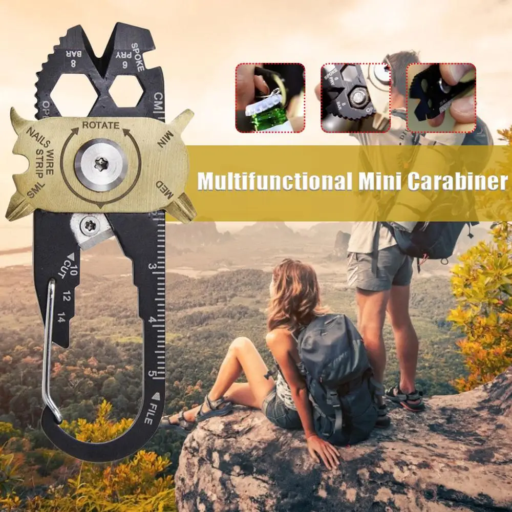 

QUK Wrench 20in1 Multi-function Combination Tool Stainless Steel Screwdriver EDC Outdoor Portable Gadget Camping Spanner
