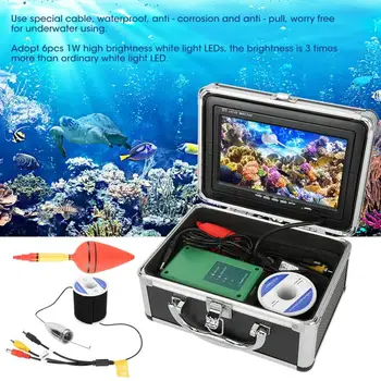 

Underwater Camera 164ft 1000 TVL 480P Underwater Fishing Video Camera 6LED IP68 Fish Finder 100-240V