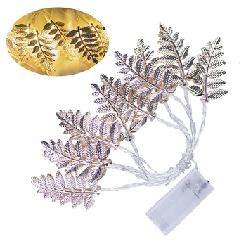 

Holiday Lighting LED String Light Shop Window Warm White Fairy Lamp Indoor Leaves Shape Home Decoration Wedding Battery Operated