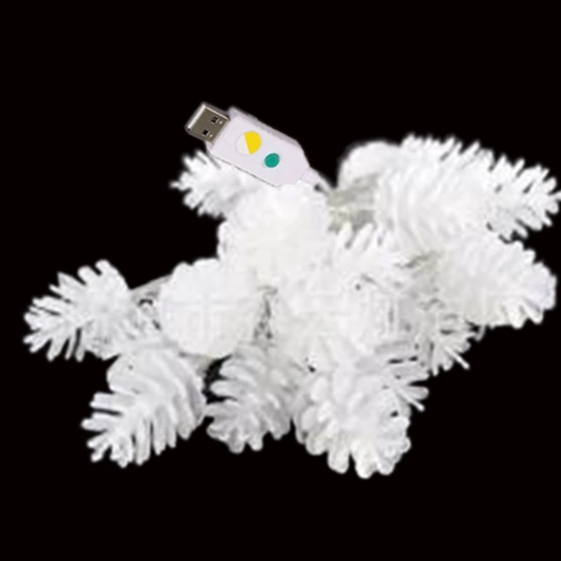 USB 2 м 3 м 5 м 10 м сказочная гирлянда из соснового конуса мяч со светодиодом Водонепроницаемая Рождественская елка Свадебная домашняя внутренняя отделка