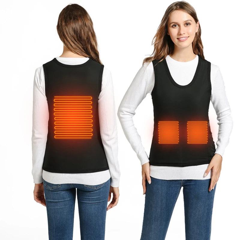

2020 Outdoor Women Men Electric Heated Vest USB Infrared Heating Vest Winter Thermal Camping Hiking Hunting Jacket Plus Size 6XL