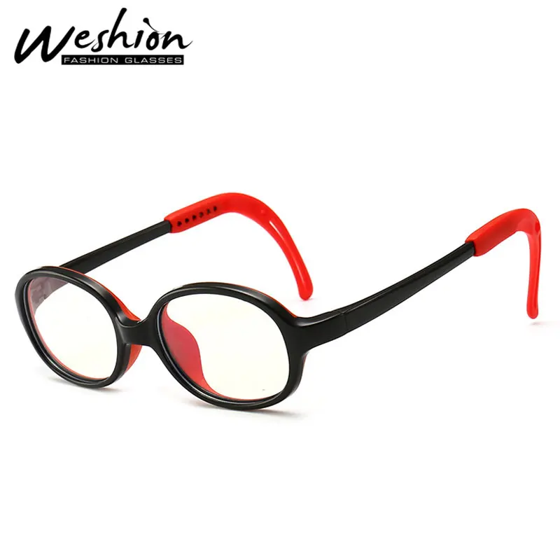 Round Kids Glasses Anti Blue light Frame Optical Flexible Children Computer Blocking Clear TR90 Flexible Eyeglasses Girl Boy UV