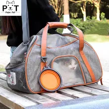 Переносная переноска для домашних животных, переносная маленькая дорожная сумка для собак, мягкая дышащая переноска для кошек